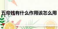 五帝錢有什么作用該怎么用(五帝錢的作用)