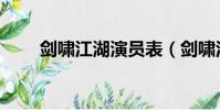 劍嘯江湖演員表(劍嘯江湖的演員)