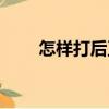 怎樣打后衛（關于怎樣打后衛介紹）