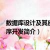 數據庫設計及其應用程序開發（關于數據庫設計及其應用程序開發簡介）