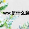 wsc是什么意思（WSC是什么東西的縮寫）