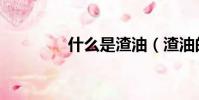 什么是渣油(渣油的解釋)