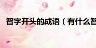 智字開頭的成語(有什么智字開頭的成語)