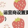 運營商設置更新是什么意思（遇到需要怎么做）