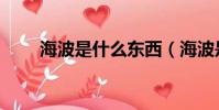 海波是什么東西(海波是什么物質)