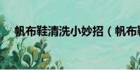 帆布鞋清洗小妙招(帆布鞋怎么洗干凈)