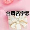 臺風名字怎么命名的（臺風怎么起名字）