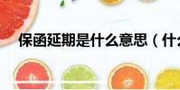 保函延期是什么意思(什么是保函延期)