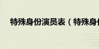 特殊身份演員表(特殊身份講述了什么)