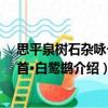 思平泉樹石雜詠一十首·白鷺鶿（關于思平泉樹石雜詠一十首·白鷺鶿介紹）