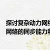 探討復雜動力網絡的同步能力和魯棒性（關于探討復雜動力網絡的同步能力和魯棒性簡介）