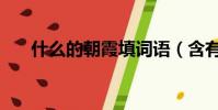 什么的朝霞填詞語(含有朝霞的句子)