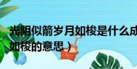 光陰似箭歲月如梭是什么成語(光陰似箭歲月如梭的意思)