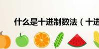 什么是十進制數法(十進制數法解釋)