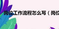 崗位工作流程怎么寫(崗位工作流程介紹)