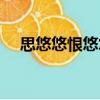 思悠悠恨悠悠（關于思悠悠恨悠悠介紹）