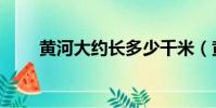 黃河大約長多少千米(黃河的簡介)