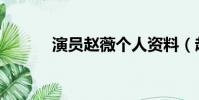 演員趙薇個人資料(趙薇簡歷)