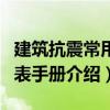 建筑抗震常用圖表手冊（關于建筑抗震常用圖表手冊介紹）