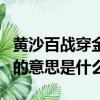 黃沙百戰穿金甲的意思（詩句黃沙百戰穿金甲的意思是什么）