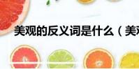 美觀的反義詞是什么(美觀的意思介紹)