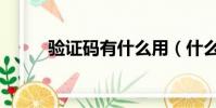 驗證碼有什么用(什么是驗證碼)