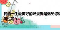 我的一生最美好的場景就是遇見你這是什么歌的歌詞(你有聽過嗎)