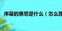 序幕的意思是什么(怎么理解序幕的意思)