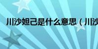 川沙妲己是什么意思(川沙妲己是啥意思)