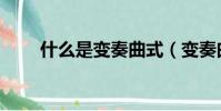 什么是變奏曲式(變奏曲式的意思)