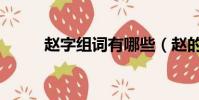 趙字組詞有哪些(趙的組詞示例)