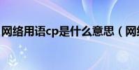 網絡用語cp是什么意思(網絡用語cp的意思)
