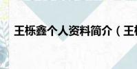 王櫟鑫個人資料簡介(王櫟鑫簡單介紹)