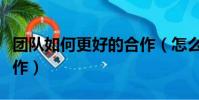 團隊如何更好的合作(怎么高效的進行團隊合作)