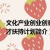 文化產業創業創意人才扶持計劃（關于文化產業創業創意人才扶持計劃簡介）