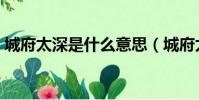 城府太深是什么意思(城府太深意思是什么)