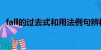 fall的過去式和用法例句辨析(fall的用法)
