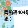 網絡語404是什么意思（科普網絡語404的意思）