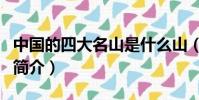 中國的四大名山是什么山(中國的四大名山的簡介)