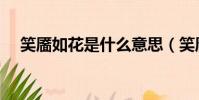 笑靨如花是什么意思(笑靨如花的意思)