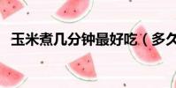 玉米煮幾分鐘最好吃(多久能把玉米煮好)