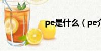 pe是什么(pe介紹)