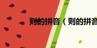 則的拼音(則的拼音是什么)