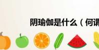 陰瑜伽是什么(何謂陰瑜伽)