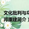 文化批判與烏托邦重建（關于文化批判與烏托邦重建簡介）