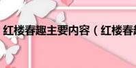 紅樓春趣主要內容(紅樓春趣主要內容總結)
