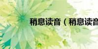 稍息讀音(稍息讀音和解釋)