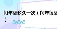 閏年隔多久一次(閏年每隔多少年才出現一次)