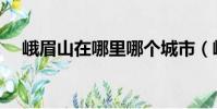 峨眉山在哪里哪個城市(峨眉山在哪里)