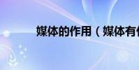 媒體的作用(媒體有什么作用)